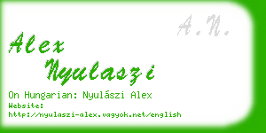 alex nyulaszi business card