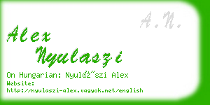 alex nyulaszi business card